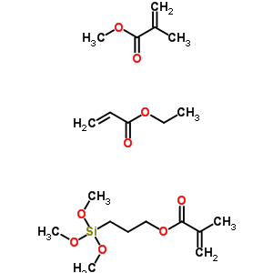 2-Methyl-2-propenoic acid methyl ester polymer with ethyl 2-propenoate and 3-(trimethoxysilyl)propyl 2-methyl-2-propenoate Structure,58258-13-2Structure