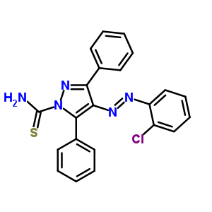 4-(2-Chlorophenyl)diazenyl-3,5-diphenyl-pyrazole-1-carbothioamide Structure,58285-66-8Structure