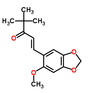 1-(4,5-Methylenedioxy-2-methoxyphenyl)-4,4-dimethyl-1-penten-3-one Structure,58344-83-5Structure