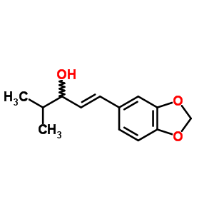 1-(3,4-Methylenedioxyphenyl)-4-methyl-1-penten-3-ol Structure,58344-86-8Structure