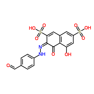 3-[(4-Formylphenyl)azo]-4,5-dihydroxy-2,7-naphthalenedisulfonic acid disodium salt Structure,5850-58-8Structure