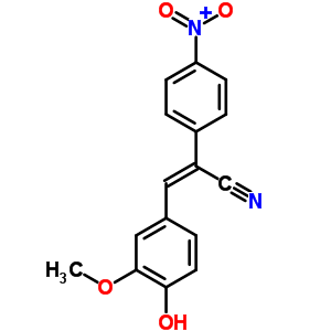 3-(4-Hydroxy-3-methoxyphenyl)-2-(4-(hydroxy(oxido)amino)phenyl)acrylonitrile Structure,58521-33-8Structure