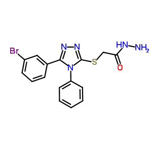 2-{[5-(3-Bromophenyl)-4-phenyl-4H-1,2,4-triazol-3-yl]thio}acetohydrazide Structure,5853-18-9Structure