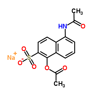 1-Acetoxy-5-acetylamino-2-naphthalenesulfonic acid sodium salt Structure,58596-10-4Structure