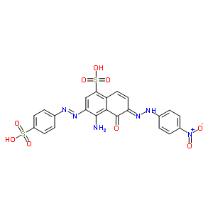 (6Z)-4-amino-6-[(4-nitrophenyl)hydrazinylidene]-5-oxo-3-(4-sulfophenyl)diazenyl-naphthalene-1-sulfonic acid Structure,5863-90-1Structure