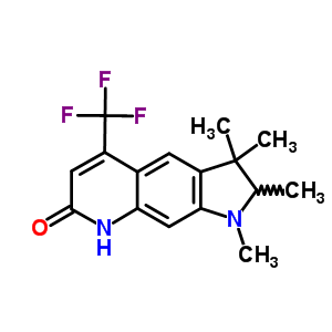 7H-pyrrolo[3,2-g]quinolin-7-one,  1,2,3,8-tetrahydro-1,2,3,3-tetramethyl-5-(trifluoromethyl)- Structure,58721-75-8Structure