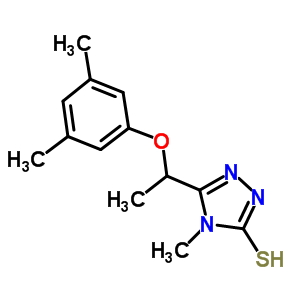 5-[1-(3,5-Dimethylphenoxy)ethyl]-4-methyl-4H-1,2,4-triazole-3-thiol Structure,588673-46-5Structure