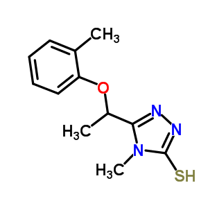 4-Methyl-5-[1-(2-methylphenoxy)ethyl]-4H-1,2,4-triazole-3-thiol Structure,588673-51-2Structure