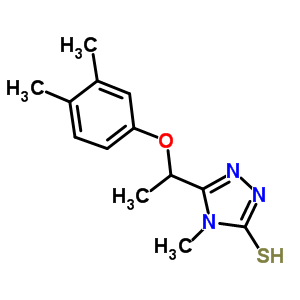 5-[1-(3,4-Dimethylphenoxy)ethyl]-4-methyl-4H-1,2,4-triazole-3-thiol Structure,588673-73-8Structure