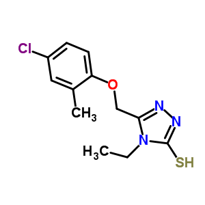 5-[(4-Chloro-2-methylphenoxy)methyl]-4-ethyl-4H-1,2,4-triazole-3-thiol Structure,588673-88-5Structure