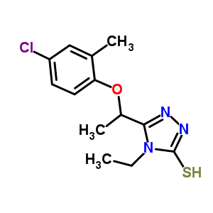 5-[1-(4-Chloro-2-methylphenoxy)ethyl]-4-ethyl-4H-1,2,4-triazole-3-thiol Structure,588674-00-4Structure