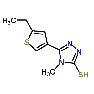 5-(5-Ethylthien-3-yl)-4-methyl-4H-1,2,4-triazole-3-thiol Structure,588674-76-4Structure