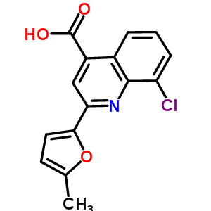 8-Chloro-2-(5-methyl-2-furyl)quinoline-4-carboxylic acid Structure,588676-14-6Structure