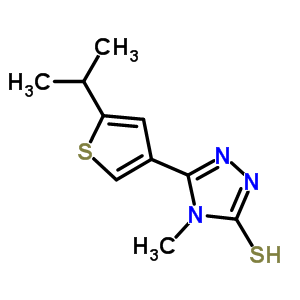 5-(5-Isopropylthien-3-yl)-4-methyl-4H-1,2,4-triazole-3-thiol Structure,588687-48-3Structure