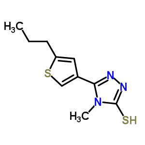 4-Methyl-5-(5-propylthien-3-yl)-4H-1,2,4-triazole-3-thiol Structure,588687-53-0Structure