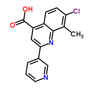 7-Chloro-8-methyl-2-pyridin-3-ylquinoline-4-carboxylic acid Structure,588696-83-7Structure