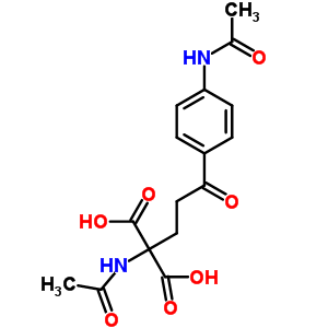 2-Acetamido-2-[3-(4-acetamidophenyl)-3-oxo-propyl]propanedioic acid Structure,5887-78-5Structure