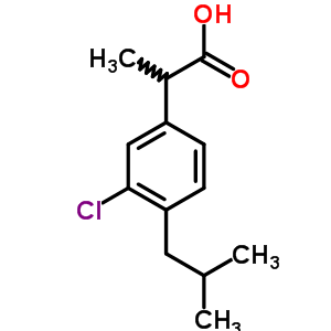 2-(3-Chloro-4-isobutylphenyl)propionic acid Structure,58880-41-4Structure