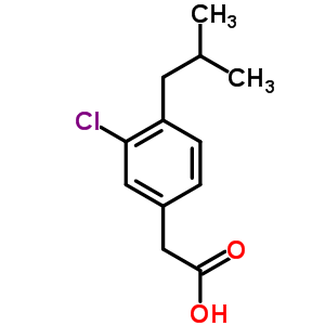 3-Chloro-4-isobutylphenylacetic acid Structure,58880-42-5Structure