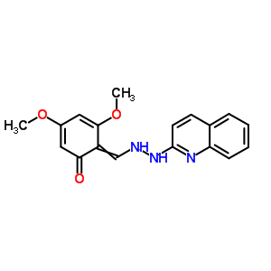 3,5-Dimethoxy-6-[(2-quinolin-2-ylhydrazinyl)methylidene]cyclohexa-2,4-dien-1-one Structure,59034-57-0Structure