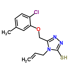 4-Allyl-5-[(2-chloro-5-methylphenoxy)methyl]-4H-1,2,4-triazole-3-thiol Structure,590353-81-4Structure