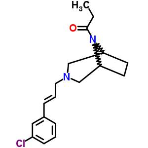 3-[3-(M-chlorophenyl)allyl ]-8-propionyl-3,8-diazabicyclo[3.2.1]octane Structure,59038-09-4Structure