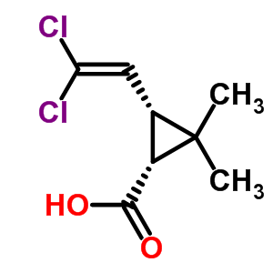 (1S,3s)-3-(2,2-dichloroethenyl)-2,2-dimethylcyclopropanecarboxylic acid Structure,59042-49-8Structure