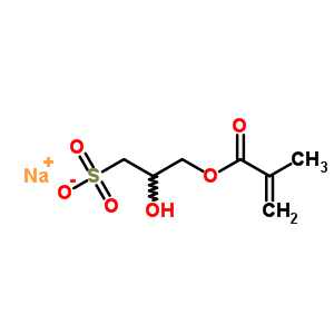 2-Hydroxy-3-(methacryloyloxy)-1-propanesulfonic acid sodium salt Structure,5906-94-5Structure