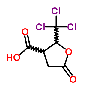 3-Furancarboxylic acid,tetrahydro-5-oxo-2-(trichloromethyl)- Structure,5910-08-7Structure