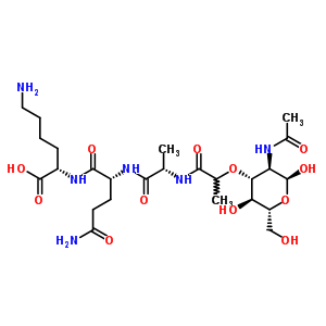 N-acetylmuramyl-alanyl-isoglutaminyl-lysine Structure,59275-09-1Structure