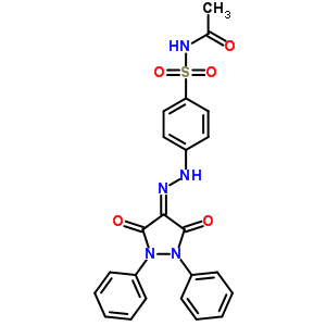 N-({4-[2-(3,5-dioxo-1,2-diphenylpyrazolidin-4-ylidene)hydrazino]phenyl}sulfonyl)acetamide Structure,59541-30-9Structure