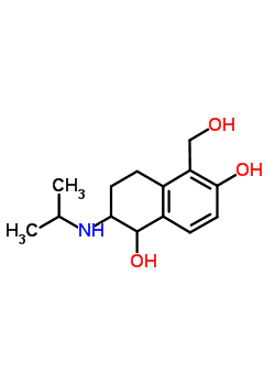 5-Hydroxymethyl-6-hydroxy-2-isopropylamino-1,2,3,4-tetrahydronaphthalene-1-ol Structure,59606-05-2Structure