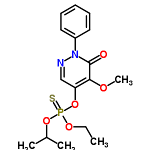 Thiophosphoric acid o-ethyl o-isopropyl o-(1,6-dihydro-5-methoxy-6-oxo-1-phenylpyridazin-4-yl) ester Structure,59631-22-0Structure