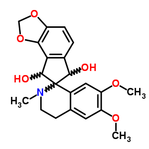 (6S,7r)-3’,4’,6,8-tetrahydro-6’,7’-dimethoxy-2’-methylspiro[7h-indeno[4,5-d]-1,3-dioxole-7,1’(2’h)-isoquinoline]-6α,8α-diol Structure,59654-07-8Structure