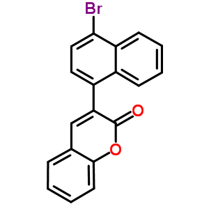 2H-1-benzopyran-2-one,3-(4-bromo-1-naphthalenyl)- Structure,59776-62-4Structure