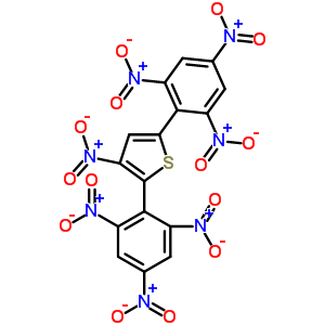 3-Nitro-2,5-bis(2,4,6-trinitrophenyl)thiophene Structure,59776-85-1Structure