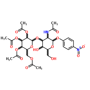 p-Nitrophenyl 2-Acetamido-2-deoxy-3-O-(2,3,4,6-tetra-O-acetyl-beta-D- galactopyranosyl)-alpha-D-galactopyranoside Structure,59837-13-7Structure