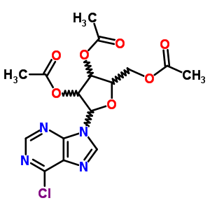 (2R,3r,4r,5r)-2-(acetoxymethyl)-5-(6-chloro-9h-purin-9-yl)tetrahydrofuran-3,4-diyldiacetate Structure,5987-73-5Structure