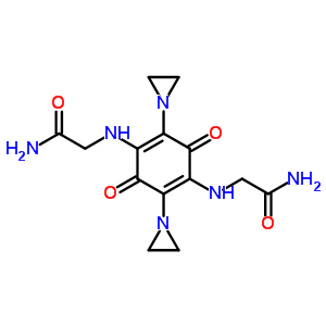 Acetamide,2,2-[[2,5-bis(1-aziridinyl)-3,6-dioxo-1,4-cyclohexadiene-1,4-diyl]diimino]bis-(9ci) Structure,59886-49-6Structure