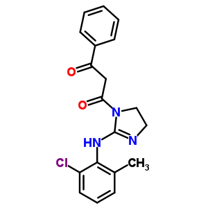 1-[2-[(2-Chloro-6-methyl-phenyl)amino]-4,5-dihydroimidazol-1-yl]-3-phenyl-propane-1,3-dione Structure,59897-81-3Structure