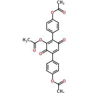 3-(Acetyloxy)-2,5-bis(4-(acetyloxy)phenyl)-2,5-cyclohexadiene-1,4-dione Structure,59903-98-9Structure