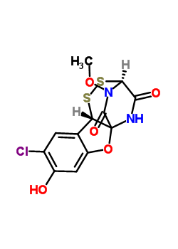 9-Chloro-8-hydroxy-11-methoxy-11h-3,11a-(iminomethano)(1,2,4)dithiazino(4,3-b)(1,2) benzoxazine-4,12(3h)-dione Structure,59978-04-0Structure