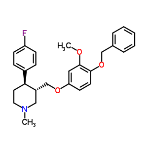 (3S,4r)-4-(4-fluorophenyl)-3-[[3-methoxy-4-(benzyloxy)phenoxy]methyl]
-1-methylpiperidine Structure,600135-83-9Structure