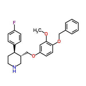 (3S,4r)-4-(4-fluorophenyl)-3-[[3-methoxy-4-(benzyloxy)phenoxy]methyl]piperidine Structure,600135-89-5Structure