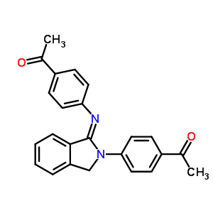 Ethanone,1-[4-[[2-(4-acetylphenyl)-2,3-dihydro-1h-isoindol-1-ylidene]amino]phenyl]- Structure,60025-39-0Structure