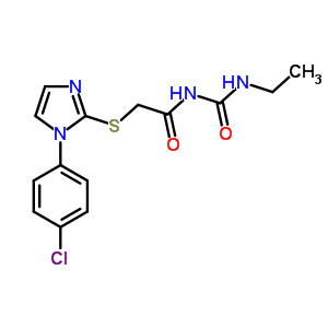 1-[[[1-(P-chlorophenyl)-1h-imidazol-2-yl ]thio]acetyl ]-3-ethylurea Structure,60176-43-4Structure