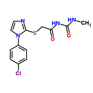 1-[[[1-(P-chlorophenyl)-1h-imidazol-2-yl ]thio]acetyl ]-3-methylurea Structure,60176-51-4Structure