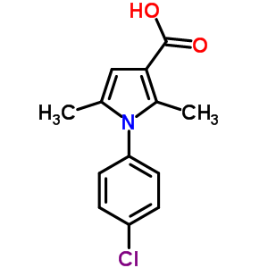 1-(4-Chlorophenyl)-2,5-dimethyl-1h-pyrrole-3-carboxylic acid Structure,60217-76-7Structure