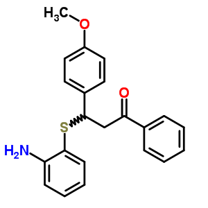 3-(2-Aminophenyl)sulfanyl-3-(4-methoxyphenyl)-1-phenyl-propan-1-one Structure,60246-67-5Structure