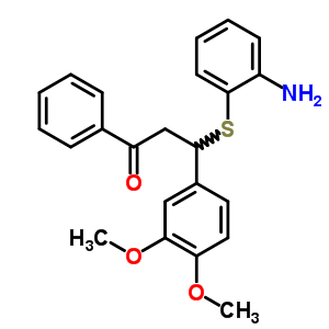 3-(2-Aminophenyl)sulfanyl-3-(3,4-dimethoxyphenyl)-1-phenyl-propan-1-one Structure,60246-68-6Structure